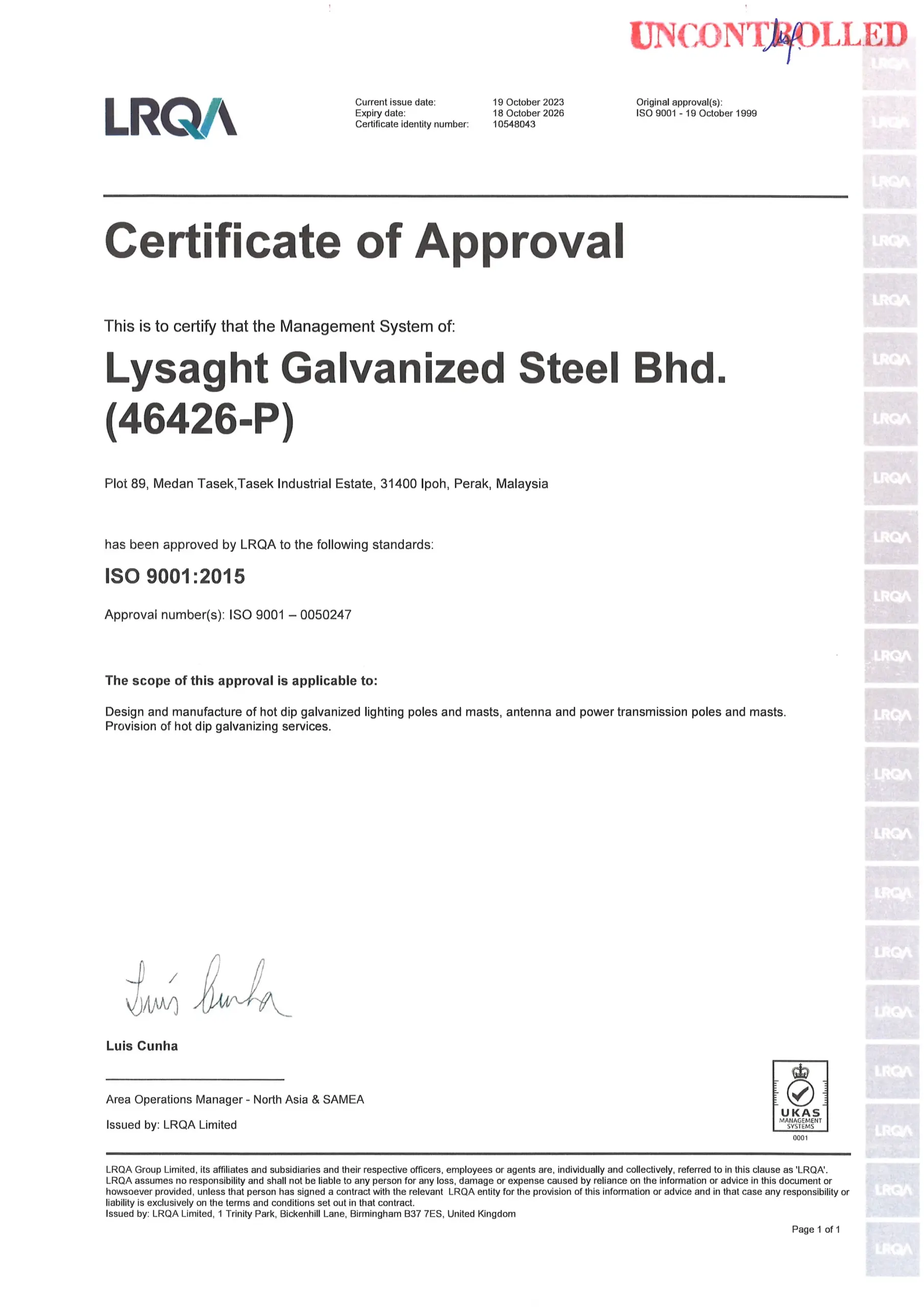 iso cert 9001